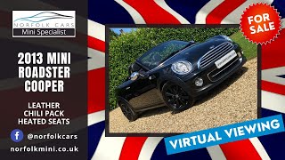 2013 Mini Roadster Cooper Chili Pack Midnight Black [upl. by Euqinmod]