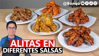 5 SALSAS PARA ALITAS  Sonqu  🍗😋 [upl. by Andreana]