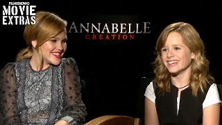 Annabelle Creation 2017 Talitha Bateman amp Lulu Wilson talk about the movie [upl. by Schluter]