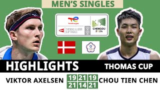 Viktor AXELSEN Vs CHOU Tien Chen  Quarterfinal  Thomas Cup 2024 [upl. by Engelhart]