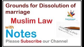 Dissolution of Muslim Marriage  Muslim Law  Dissolution of Muslim marriage Act 1939 [upl. by Sukramal]