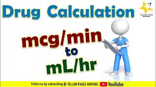 Drug calculation for Nurses  Converting mcgmin to mLhour  Using infusion pump  PART2 [upl. by Muire]