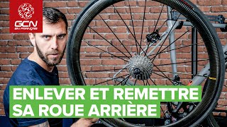 Comment enlever et remettre sa roue arrière quand on débute à vélo   Vidéo pour débutants [upl. by Yalahs145]