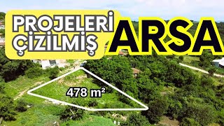 392 SATILDIPROJELERİ ÇİZİLMİŞ 478 m2 ARSA [upl. by Ennovyhc]