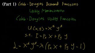 Cobb Douglas Demand Functions  Utility Maximization Part 12 [upl. by Letsirhc382]