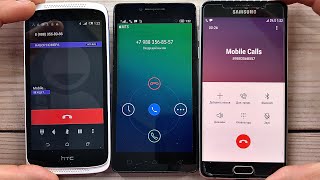 HTS Desire 526G Dual Sim vs Lenovo A6010 vs Samsung Galaxy A5 Incoming Outgoing Timer Alarm Call [upl. by Tiffi]