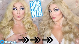 ✨ DIY How to Tone a Synthetic Wig in 1 Hour ✨ From Brassy to Ashy 🤩 Wig Hack Game Changer [upl. by Derron]