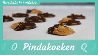 Pindakoeken Recept  Rixt bakt het alfabet [upl. by Zwick]