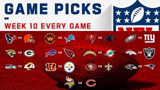 Week 10 Game Picks amp Score Predictions for EVERY GAME [upl. by Goss]