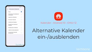 Alternative Kalender einblenden oder ausblenden  Huawei Android 10  EMUI 12 [upl. by Meid10]