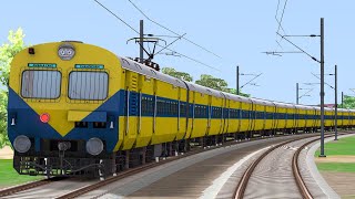 High Speed MEMU Trains Crossings  Indian Railways  Indian Train Simulator 2023 [upl. by Boj]