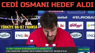 Buğrahan Tuncer Cedi Osmanı Hedef Alıyor  Türkiye 8687 Fransa Basketbol Avrupa Şampiyonası 🏀 [upl. by Ekoorb]