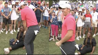 Rory McIlroys Ball Hits and LANDS On Spectators Lap [upl. by Tiphany431]