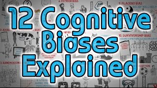 12 Cognitive Biases Explained  How to Think Better and More Logically Removing Bias [upl. by Anaile]