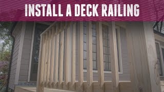 How to Install a Deck Railing  DIY Network [upl. by Idnym]