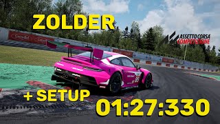 ACC Hotlap Porsche 992 GT3 R  Zolder  127330 W Free Setup [upl. by Mariellen]