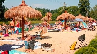 Topornia Przysucha  Ośrodek Wypoczynkowy quotMarysieńkaquot  zalew plaża wypożyczalnia spzętu wodnego [upl. by Naimaj867]