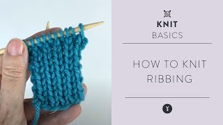 How to Knit Ribbing  Beginner Knitting Tutorial  Learn to Knit [upl. by Orrin]