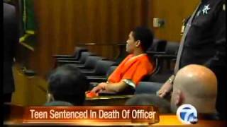 Teen sentenced in death of officer [upl. by Eibrab]