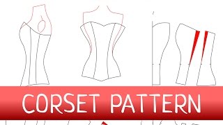 Corset Pattern How to make a corset FREE PATTERN [upl. by Sinai]