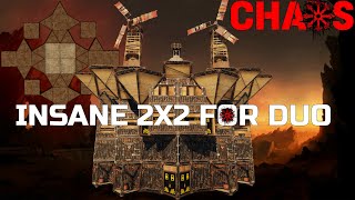 CHAOS  BEST 2X2 DUO Base with DOUBLE BUNKER amp INSANE Online Defence in Rust [upl. by Brader]