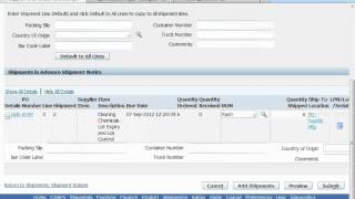 Oracle iSupplier Portal Fundamentals Training  Lesson 93  Enter Advance Shipment NoticeASN [upl. by Talanian722]