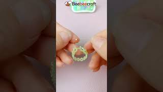 How to Make Easy Beaded Ring shorts [upl. by Mowbray]