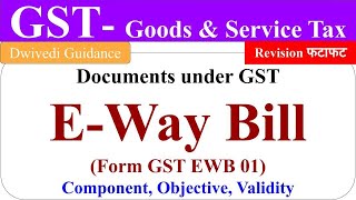 E Way Bill in GST component of e way bill Goods and Service Tax GST BCom Classes MBA [upl. by Crescin883]