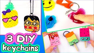 3 DIY AMAZING KEYCHAINS How To Make Cute keychains made of paper slime and 3D pens [upl. by Sidoney84]