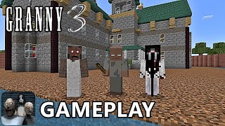 GRANNY 3 GAMEPLAY IN MINECRAFT [upl. by Aicilyt413]