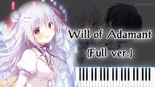 【ジュエリー・ハーツ・アカデミア We will wing wonder world OP 2】Will of Adamant佐咲紗花 フル ピアノアレンジ [upl. by Anipsed]