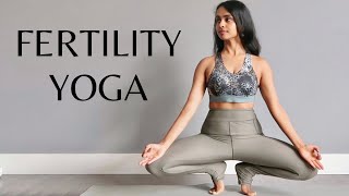 Yoga For Fertility amp Conceiving  Follicular to Ovulation  Yoga To Get Pregnant  Affirmations [upl. by Ilysa]