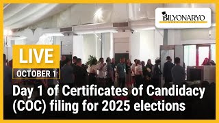 Day 1 of Certificates of Candidacy COC filing for 2025 elections [upl. by Delanty]