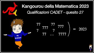 UN PROBLEMA DI SETTE Giochi matematici Kangourou Cadet 2023  Addizioni e strategie [upl. by Bertold]