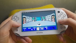 Wolfenstein 3D port gameplay on Sony PS Vita Slim Playstation Vita 365 Henkaku Enso game vitaWolfen [upl. by Aissirac]