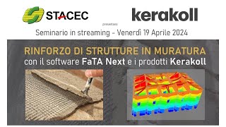 Rinforzo di strutture in muratura con il software FaTA Next e i prodotti Kerakoll [upl. by Blader490]