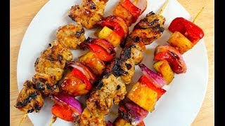 Barbecue Chicken and Pineapple Skewers Recipe [upl. by Penelope]