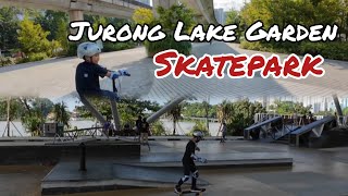 Jurong Lake Gardens Skatepark  Family cycling [upl. by Azilem]