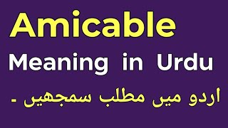 Amicable Meaning in Urdu  Amicable Ka Matlab Kya Hota Hai  English With Raaz [upl. by Dworman916]