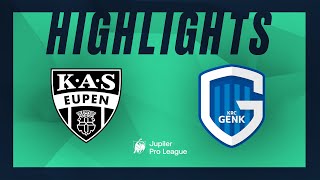 KAS Eupen  KRC Genk hoogtepunten [upl. by Anyk]