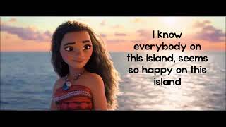 Moana How Far Ill Go Lyrics Aulii Cravalho [upl. by Karyn]