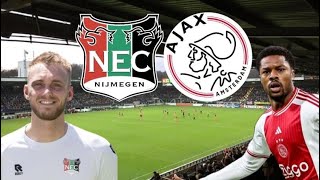 NEC NIJMEGEN VS AJAX AMSTERDAM LIVE MET DE VOETBALCOMMENTATOR 807 [upl. by Ellehcor96]