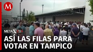 Ciudadanos de Tampico ya se encuentran votando [upl. by Nibla]