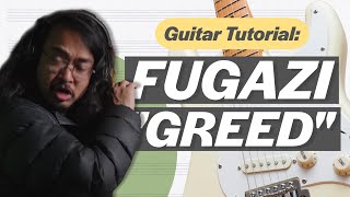 Guitar Tutorial Fugazi  quotGreedquot [upl. by Gefell522]