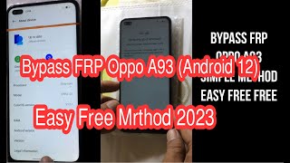 Bypass FRP Oppo A93 Simple method Easy free 100 [upl. by Anivol]