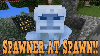 Best Above Ground Spawner AT SPAWN Seed Ever  Minecraft Pe NEW [upl. by Davenport117]