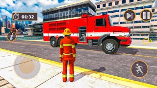 911 Emergency Fire Truck Rescue Driver  Firefighter Sim 3D  Android Gameplay [upl. by Quintana]