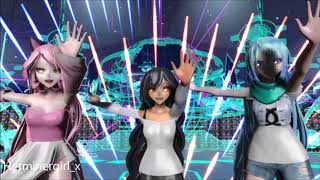 MMD  Aphmau Katelyn and KawaiiChan  Welcome To The Show Aphmau [upl. by Lessard]