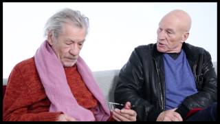 Besties Ian McKellen amp Patrick Stewart on Envy quotStar Trekquot Costumes amp the Gandalf Face [upl. by Otilesoj]