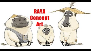 Raya and the Last Dragon Concept Art Behind Scenes Disney Pixar Tuk Tuk Boun Sisu Little Noi Ongis [upl. by Adelina]